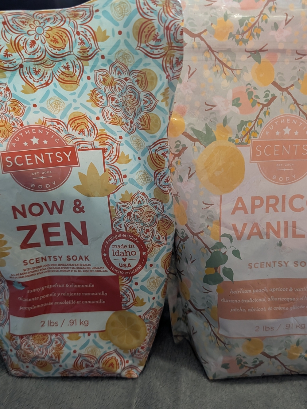 Scentsy Soak Now & Zen + Apricot Vanilla Duo -